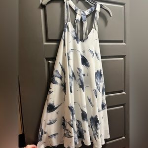 Blue and white dress